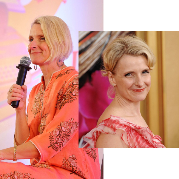 Gilbert at a literary festival in Jaipur in 2020  and at the New York City premiere of the Eat Pray Love film adaptation...