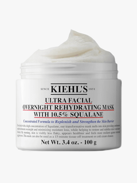 Kiehl's Since 1851 Ultra Facial Overnight Hydrating Face Mask in branded component on a light gray background