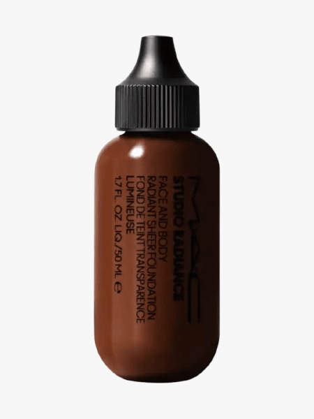 Mac Cosmetics Studio Radiance Face + Body in branded component on a light gray background
